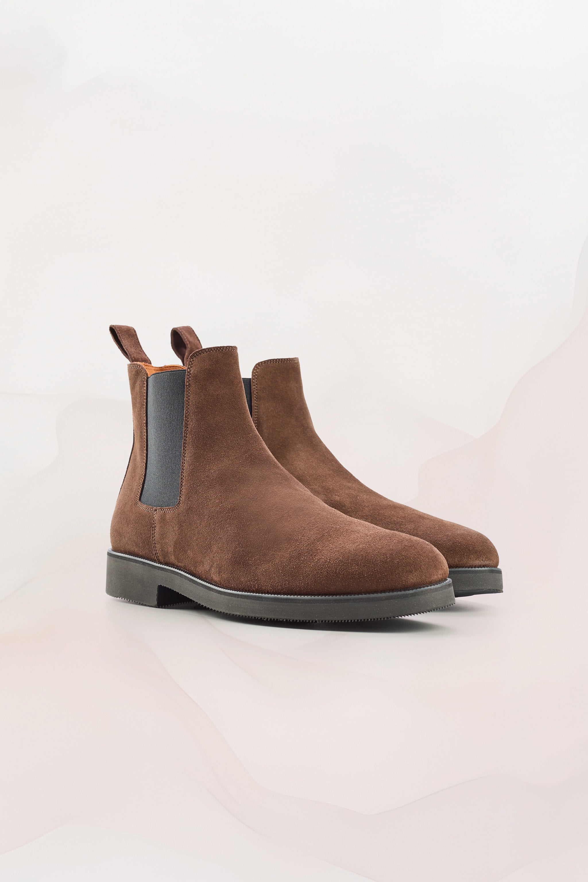 Mens Chelsea Boots in Umber Suede