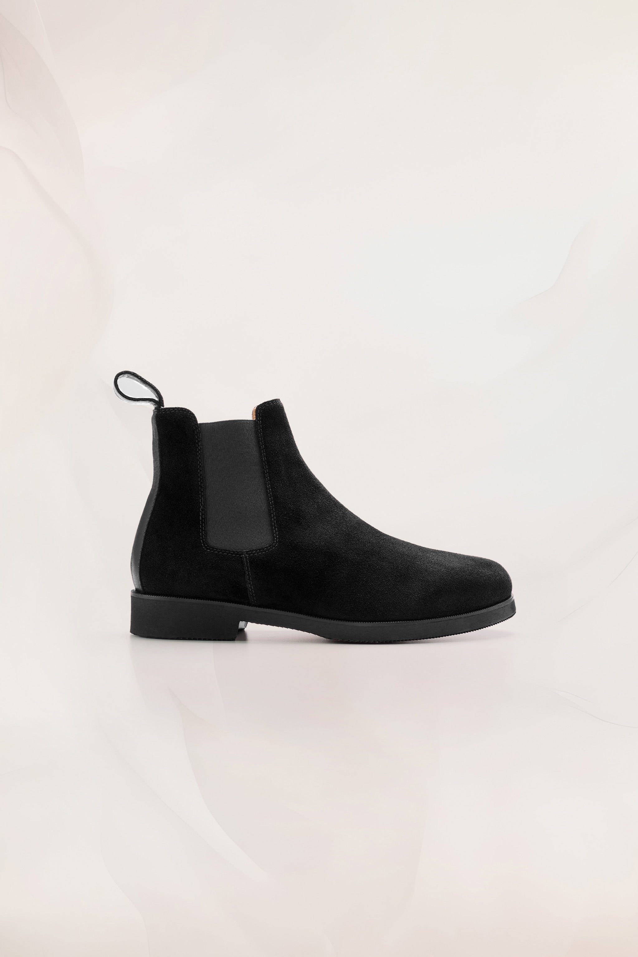 Womens Chelsea Boots in Black Suede
