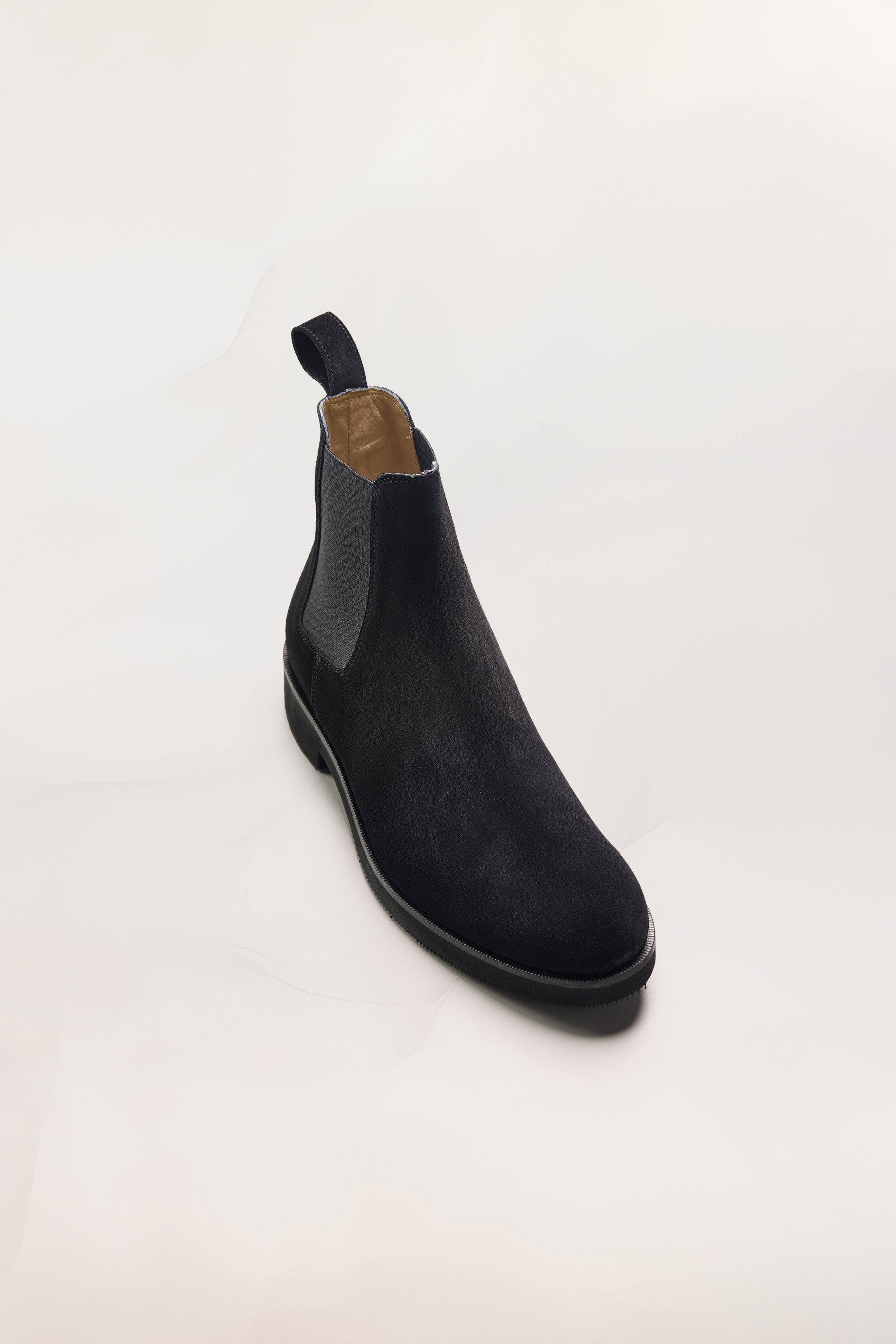 Womens Chelsea Boots in Black Suede