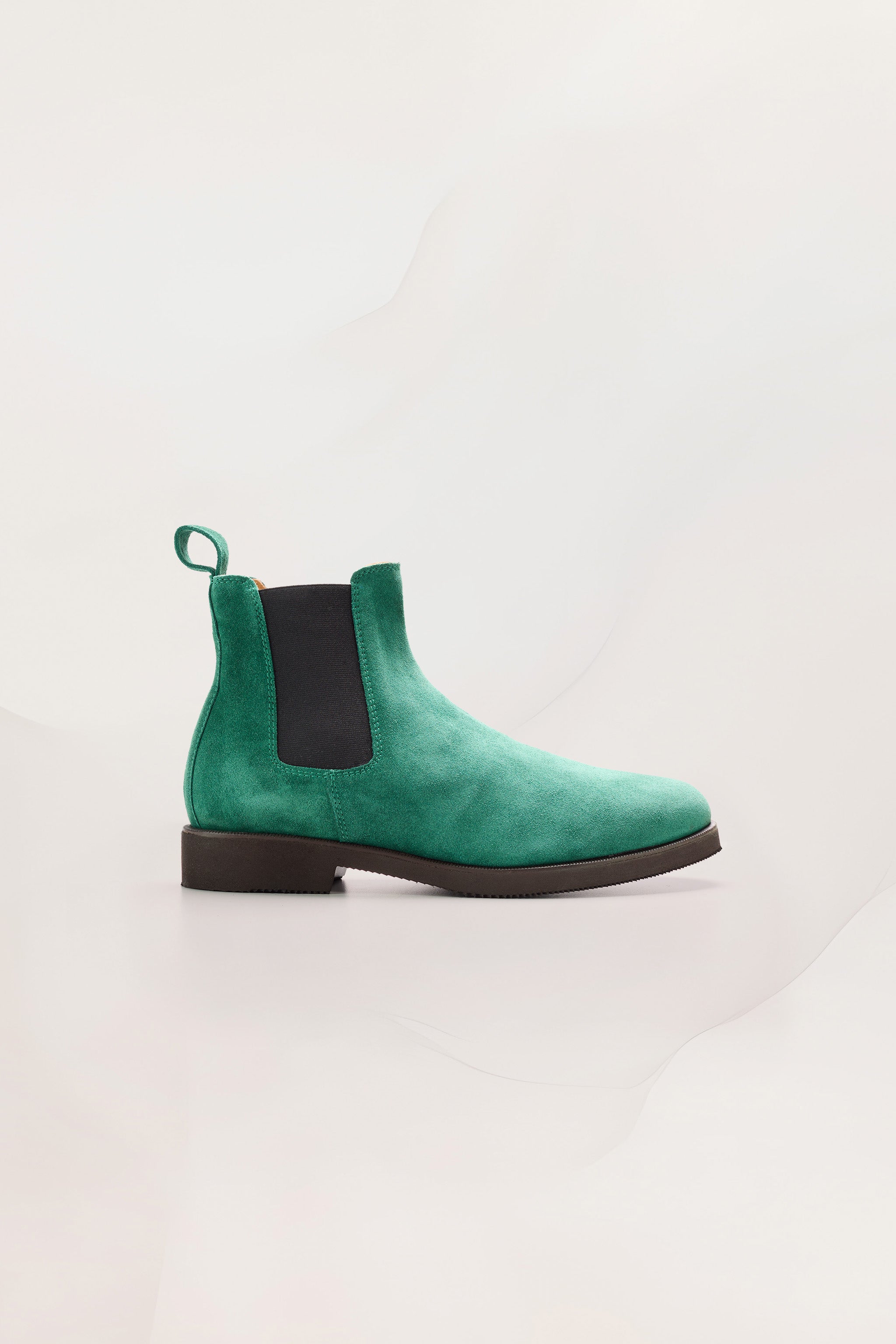 Womens Chelsea Boots in Lolo Green Suede