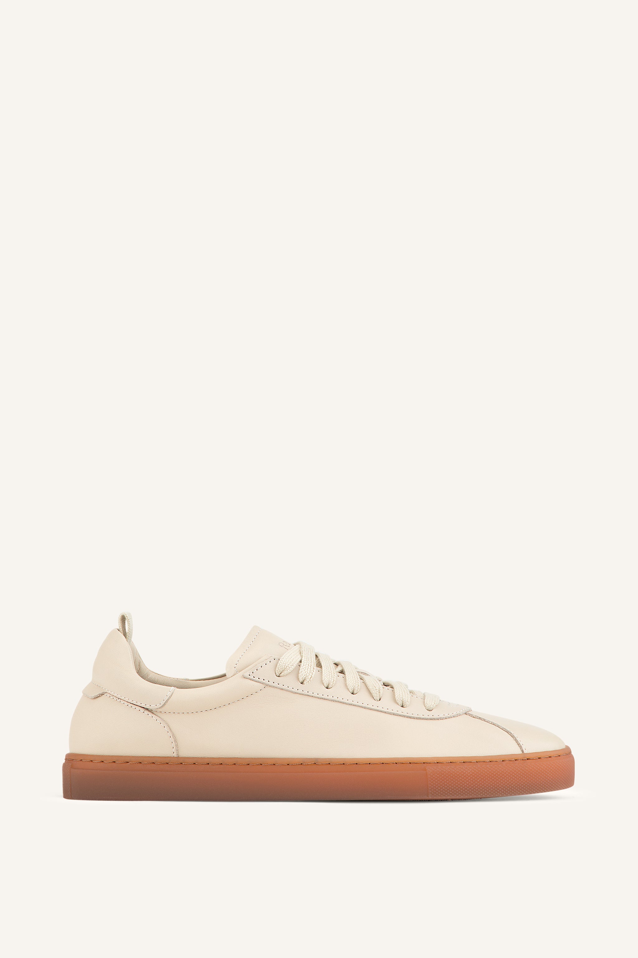 Women's James Lace Up Sneakers in Cream Calf