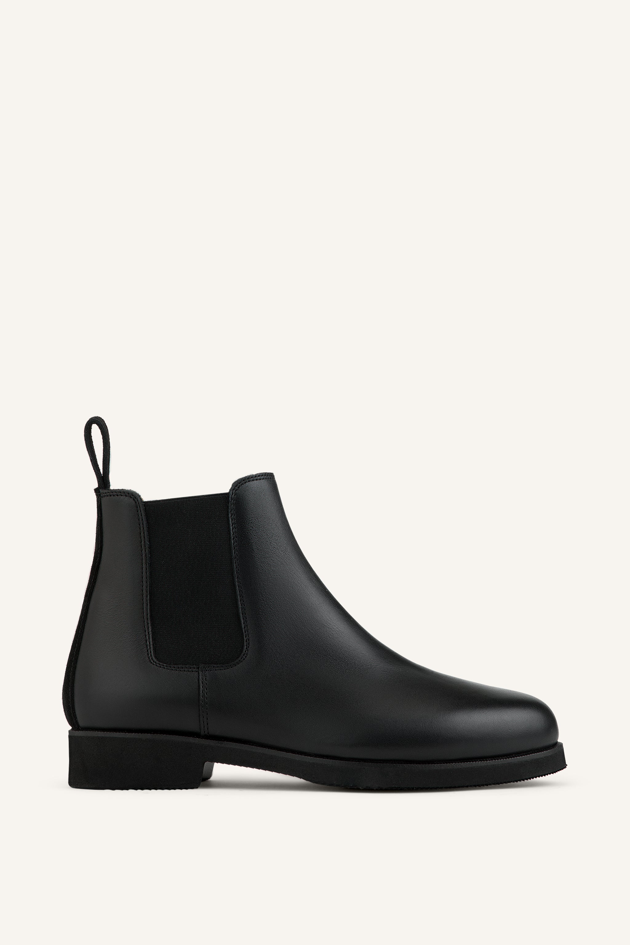 Womens Redford Chelsea Boots in Black Calf — Enhanced Ankle Opening