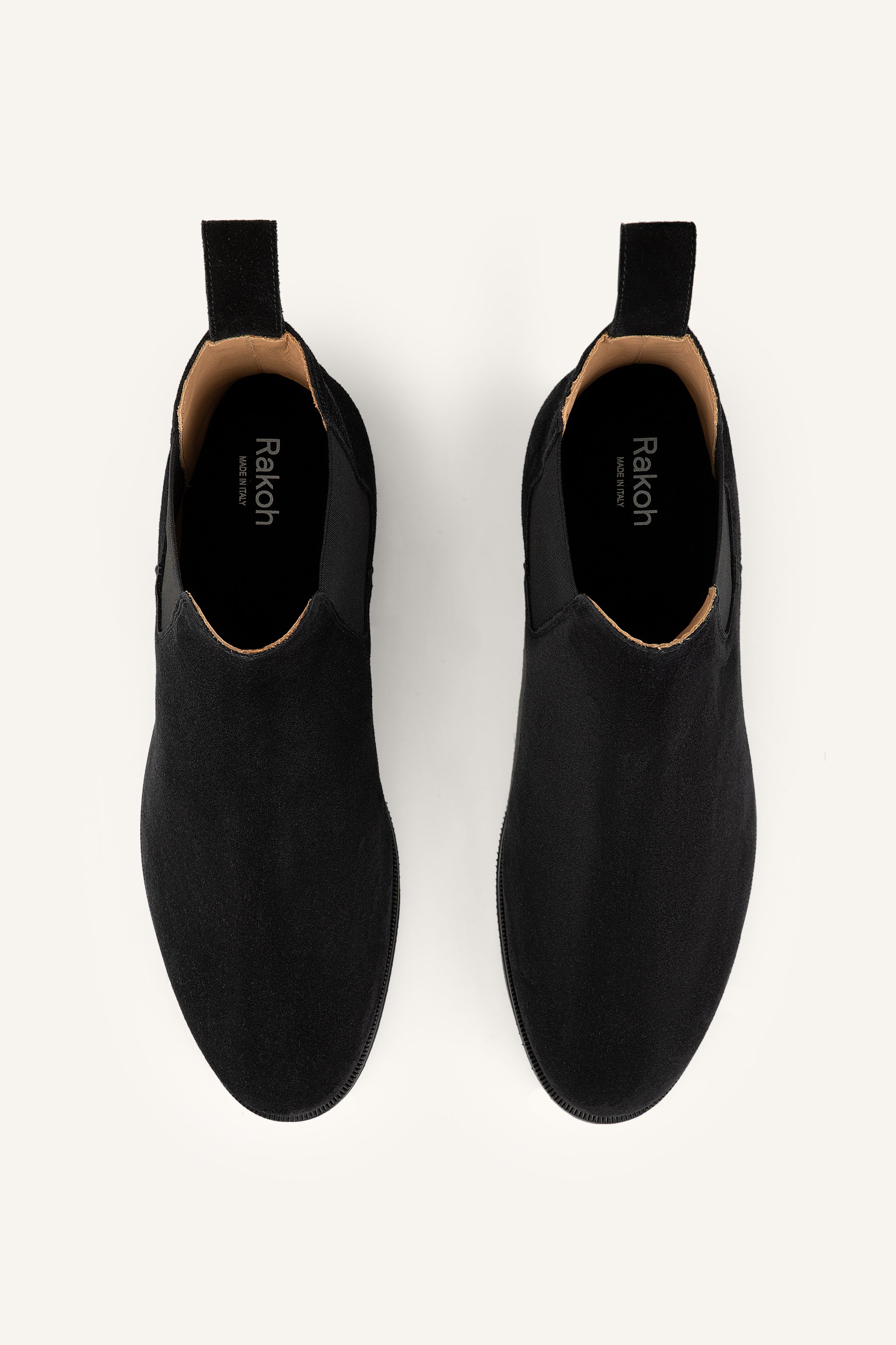 Mens Redford Chelsea Boots in Black Suede