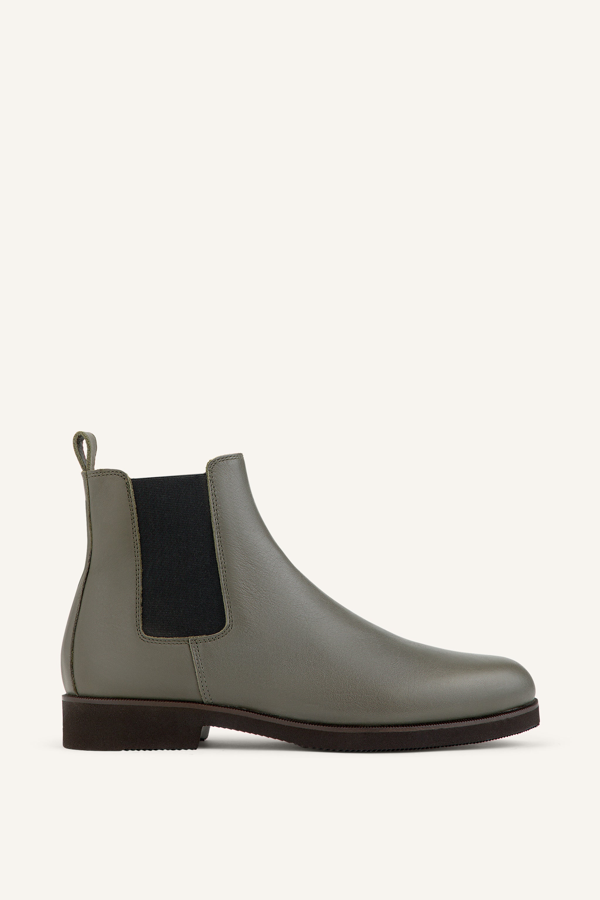 Womens Redford Chelsea Boots in Military Green Calf