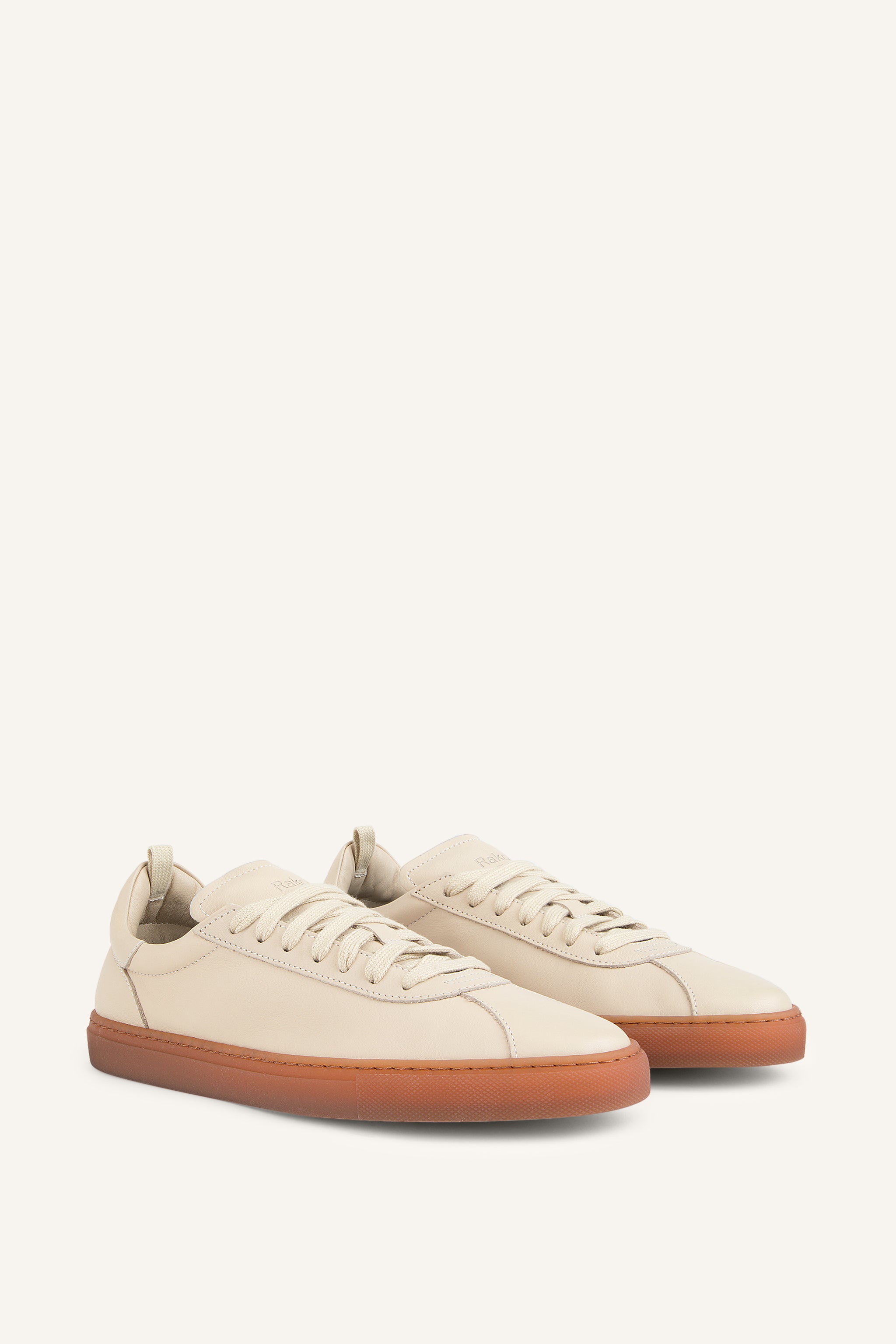 Men's James Lace Up Sneakers in Cream Calf