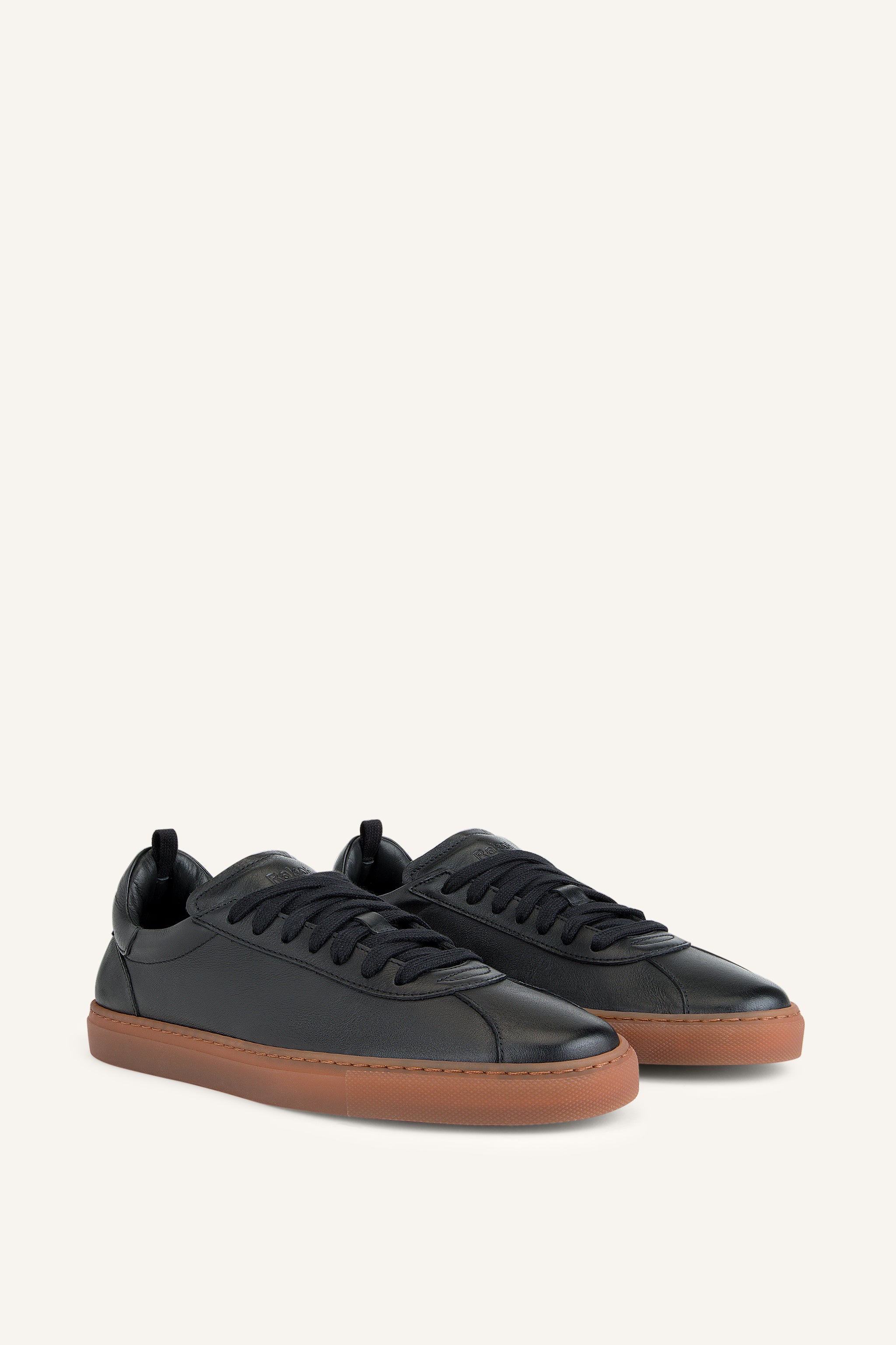Women's James Lace Up Sneakers in Black Calf